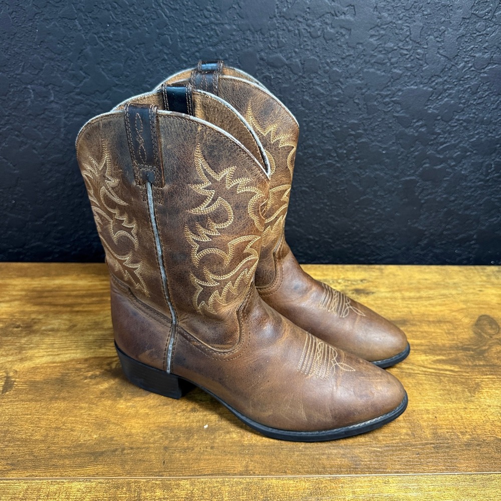 Ariat Heritage Western 10001625 Brown Leather R-Toe Boots Women Size 5
